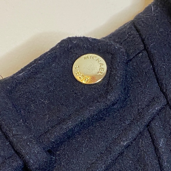 Michael Kors Black Belted Coat with Gold Accents Size M - Picture 7 of 10